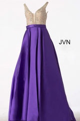 Jovani 60696 Long Beaded A Line Prom Ball Gown