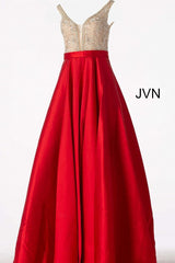 Jovani 60696 Long Beaded A Line Prom Ball Gown