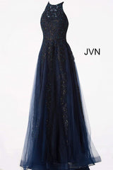 Jovani 64157 Long Formal A Line Prom Dress