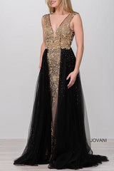 Jovani 46081 Long Embellished Column Prom Dress
