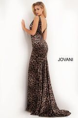 Jovani 8011 Long Prom Animal Print Formal Dress Sale