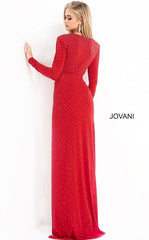 Jovani 3058 Prom Formal Long Sleeve Beaded Dress