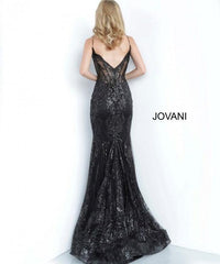 Jovani 3675 Prom Long Spaghetti Straps Mermaid Gown