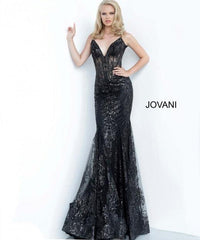Jovani 3675 Prom Long Spaghetti Straps Mermaid Gown