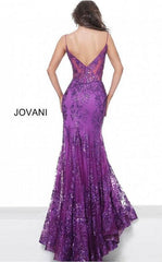 Jovani 3675 Prom Long Spaghetti Straps Mermaid Gown
