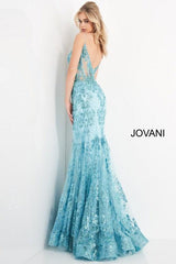 Jovani 3675 Prom Long Spaghetti Straps Mermaid Gown