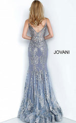 Jovani 3675 Prom Long Spaghetti Straps Mermaid Gown
