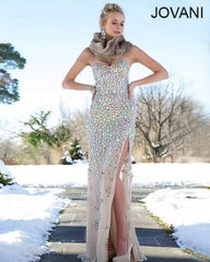 Jovani 77596 Prom Long Strapless Evening Gown