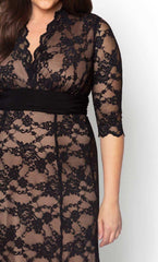 Kiyonna Screen Siren Lace Long Dress