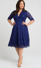 Kiyonna Short Lace Dress Long Sleeve