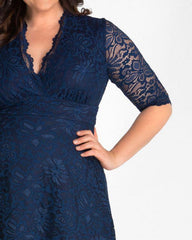 Kiyonna Short Lace Dress Long Sleeve