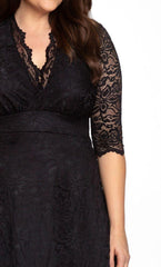 Kiyonna Short Lace Dress Long Sleeve