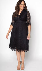 Kiyonna Short Lace Dress Long Sleeve