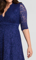 Kiyonna Short Lace Dress Long Sleeve