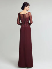 Aimishang Mermaid / Trumpet Scoop Neck Knee Length Lycra Mother of the Bride Dress with Beading