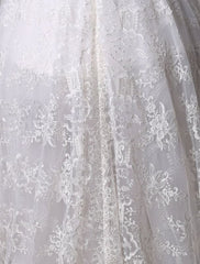 Exclusive Lace High-Low Wedding Gown Aline