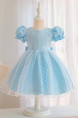 Lace Pink Short Sleeve Jewel Flower Girl Dress with Appliques