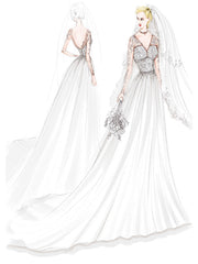 Lace Wedding Dresses Chiffon V Neck A Line Long Sleeve Lace Applique Beach Wedding Bridal Dress With Train