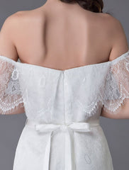 Lace Wedding Dresses Boho Off Shoulder Bridal Dress Summer Beach Wedding Gowns Exclusive