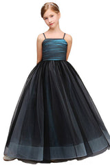 Latest Spaghetti Strap Flower Girl Dress in Tulle