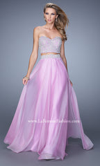 La Femme Two-Piece Long Formal Prom Dress