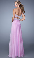 La Femme Two-Piece Long Formal Prom Dress