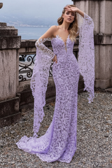 Lace Wedding Dress Mermaid Wedding Dress V Neck Long Sleeve Sexy Bridal Dresses