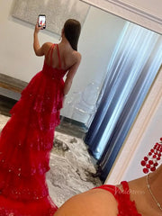 Lavender Ruffle Prom Dresses Skirt with Slit One Shoulder Formal Dresses FD3637C