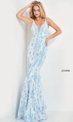Jovani Long Designer Prom Dress with Sequins