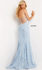 Light Blue JVN By Jovani Glitter Prom Dress 06202