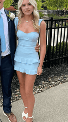 Lovely Short Homecoming Dresses Light Blue Birthday Party Dress