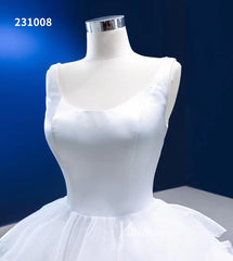 Light Green Yellow Gradient Ruffle Wedding Dress Layered Ball Gowns 231008
