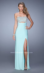Long Strapless Open-Back Prom Dress by La Femme
