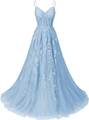 A Line 2024 Lace Violet purple Prom Dresses Lilac Long Formal Dress
