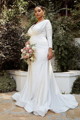 Cinderella Divine CD0169C Long Curve Formal Plus Size Wedding Dress