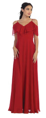 Long Formal Bridesmaids Off Shoulder Prom Dress