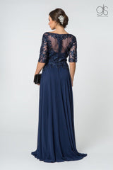 Long Formal Mother of the Bride Chiffon Dress
