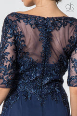 Long Formal Mother of the Bride Chiffon Dress