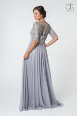 Long Formal Mother of the Bride Chiffon Dress