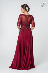 Long Formal Mother of the Bride Chiffon Dress