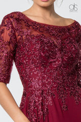 Long Formal Mother of the Bride Chiffon Dress