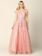 Long Formal Sleeveless Prom Ball Gown