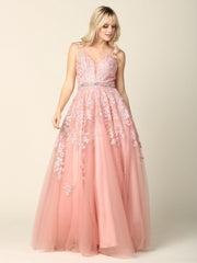 Long Formal Sleeveless Prom Ball Gown