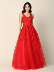 Long Formal Sleeveless Prom Ball Gown