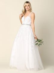 Long Formal Sleeveless Prom Ball Gown
