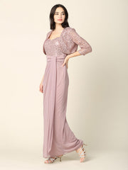 Long Mother of the Bride 2 Piece Formal Bolero Dress