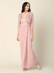 Long Mother of the Bride 2 Piece Formal Bolero Dress