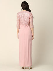 Long Mother of the Bride 2 Piece Formal Bolero Dress