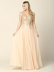 Long Mother of the Bride Chiffon Formal Dress