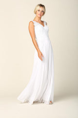 Long Mother of the Bride Chiffon Formal Dress